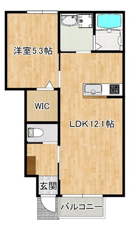 仮）甘木新築アパートの物件間取画像